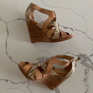 Cole Haan Women’s Leather Snake print Wedge